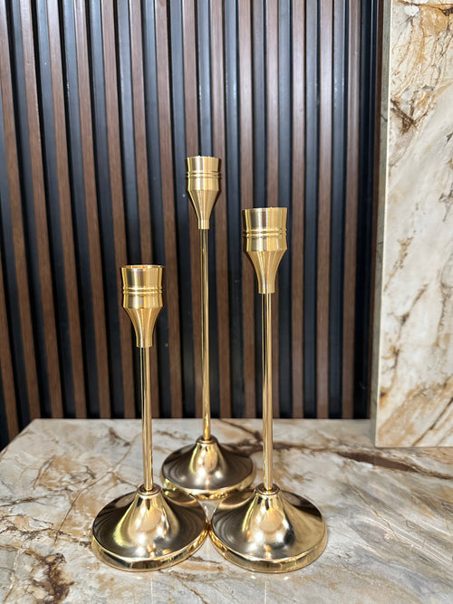 Candle Holder Set-(3pcs) with Candles
