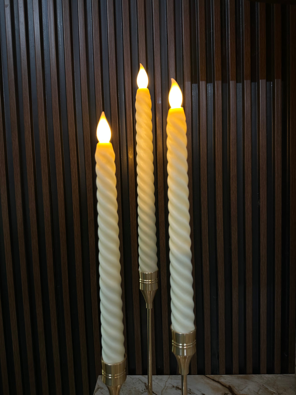 Candle Holder Set-(3pcs) with Candles