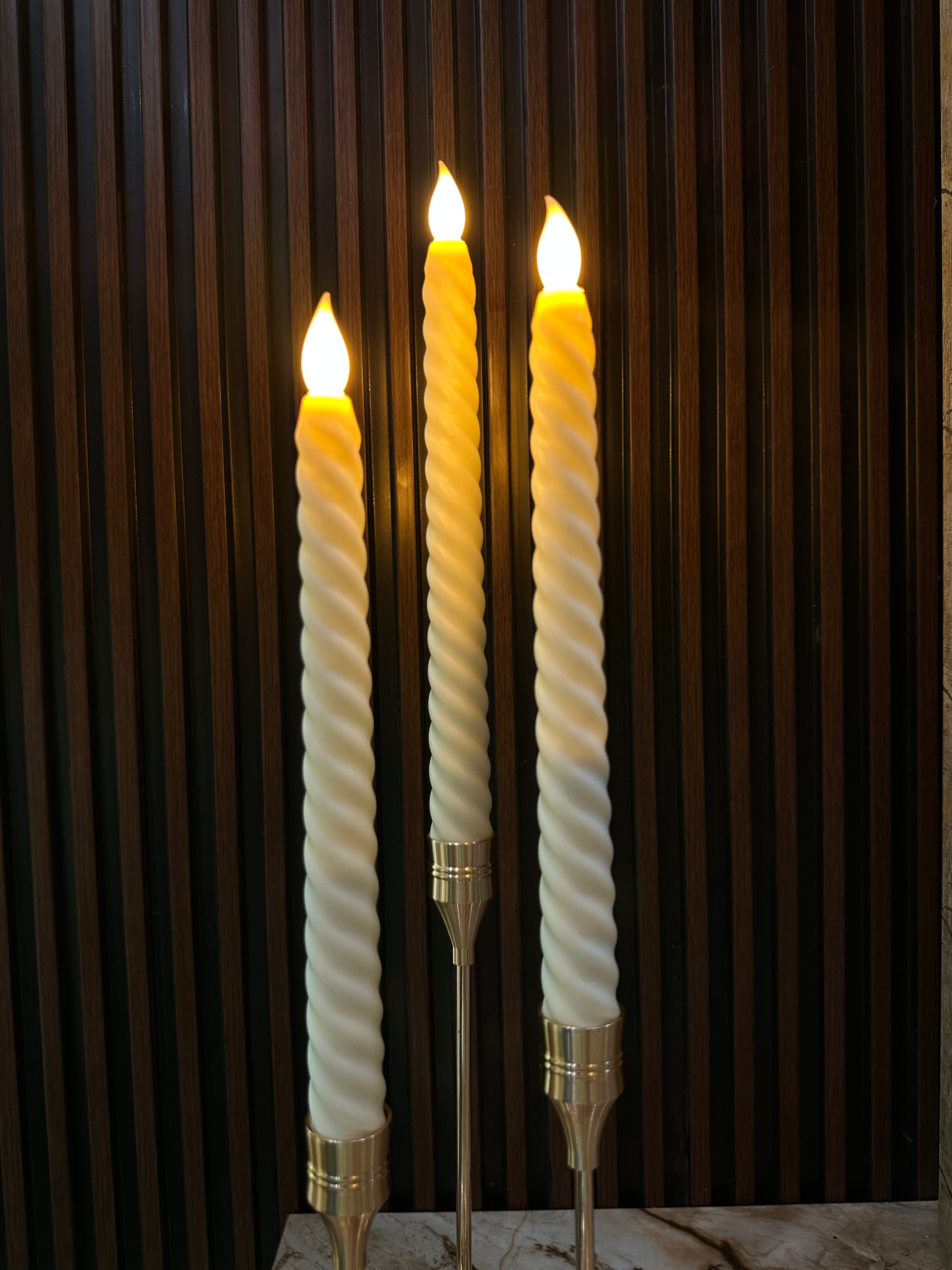 Candle Holder Set-(3pcs) with Candles