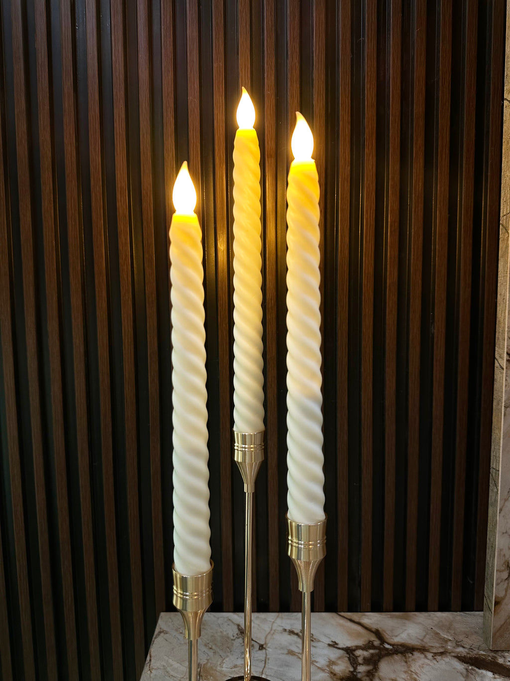 Candle Holder Set-(3pcs) with Candles